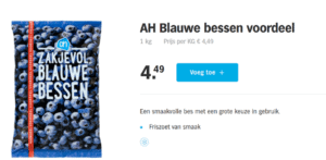 blauwe bessen diepvries