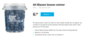 blauwe bessen emmer