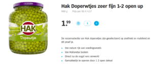 hak doperwten