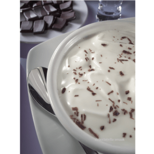 pudding met stracciatellasmaak