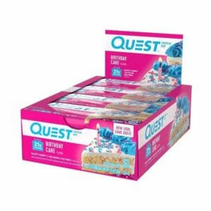 quest quest bars birthday cake