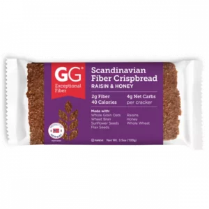 gg bran crispbread vezelrijk cracker rozijnen