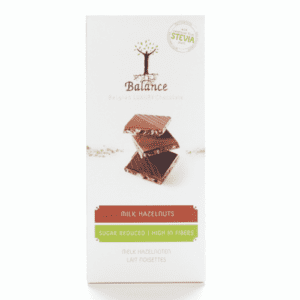 balance luxury chocolate melk hazelnoot stevia 85